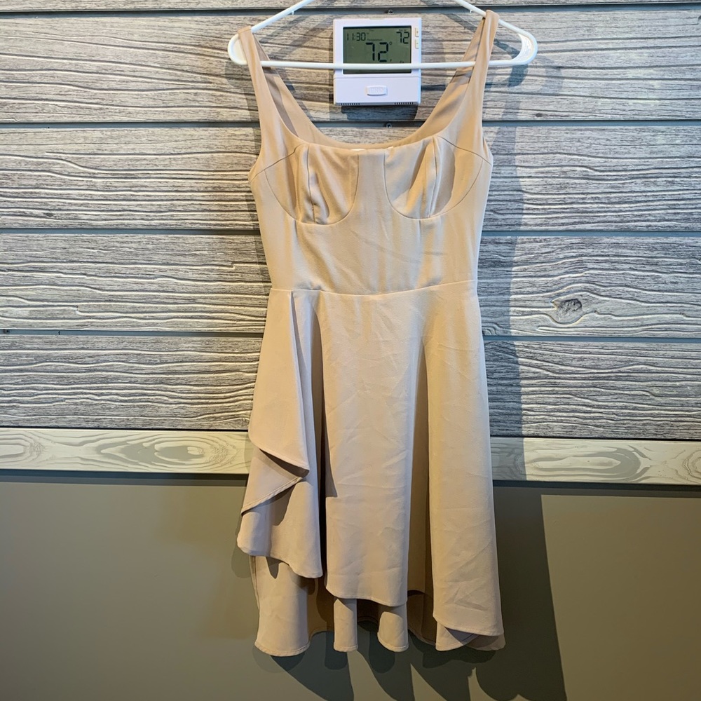 Nude mini dress size XS